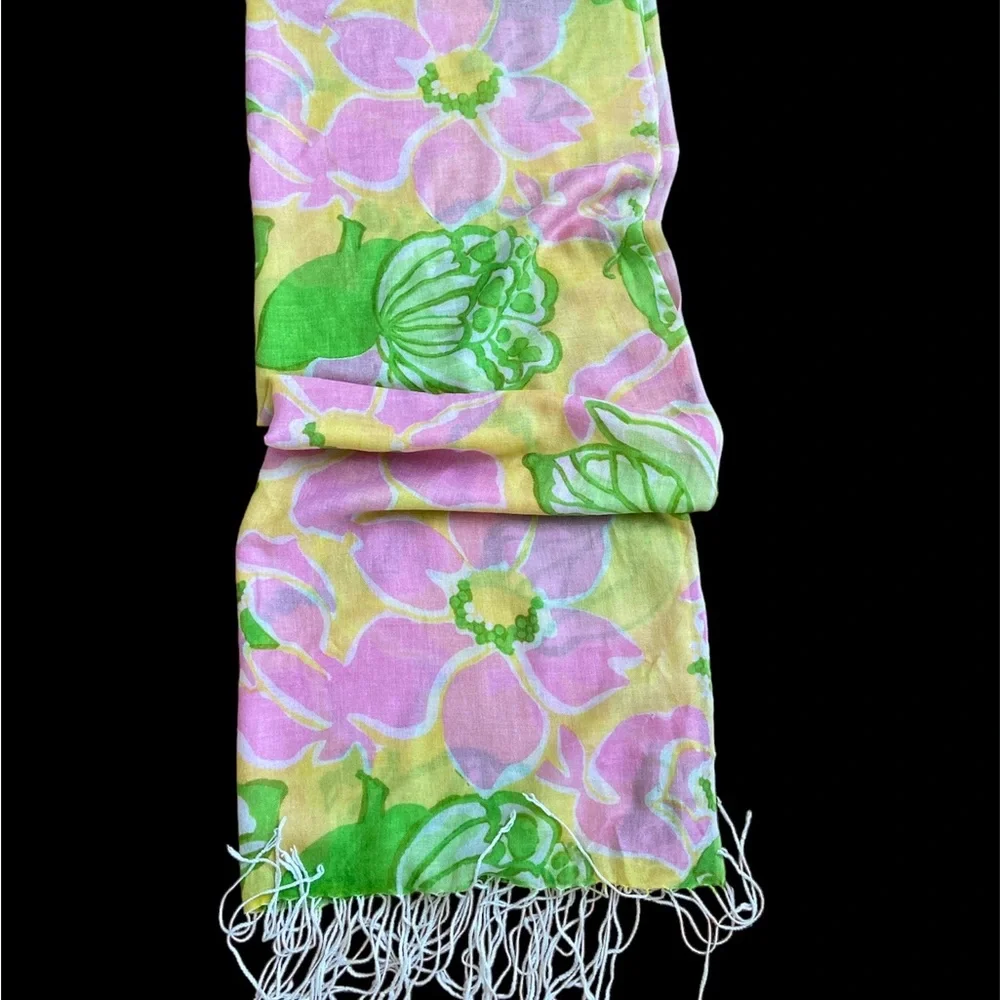 RARE VINTAGE LILY PULITZER SILK CASHMERE SCARF/WRAP